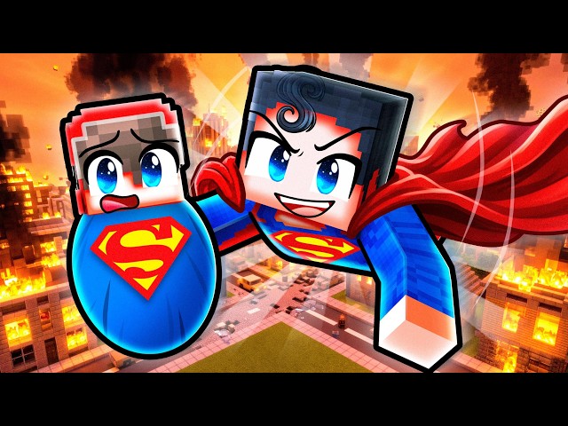 Adopted By a SUPERHERO FAMILY in Minecraft!
