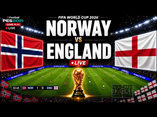LIVE: Norway vs England Full Match Stream | FIFA World Cup 2026 Quarter-Final Blockbuster [PES21]