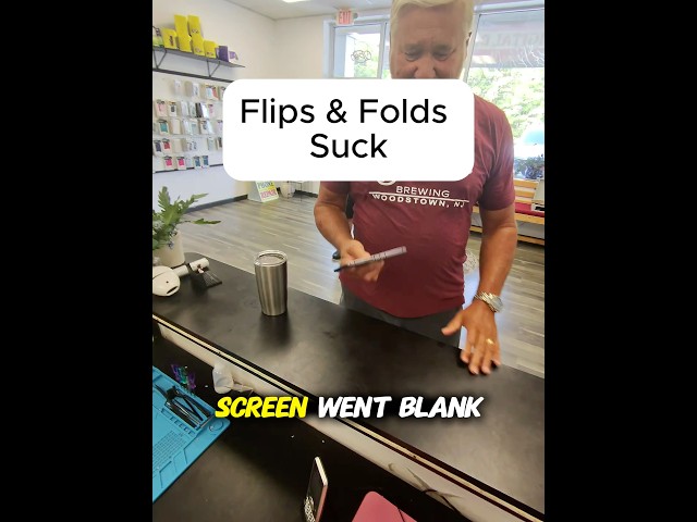 FLIPS & FOLDS SUCK!!! #smartphone #brokenfix #retrogaming #problemfix #screenbreak