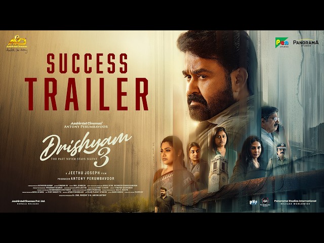 Drishyam 3 - Success Trailer | Mohanlal | Jeethu Joseph | Meena | Running Successfully