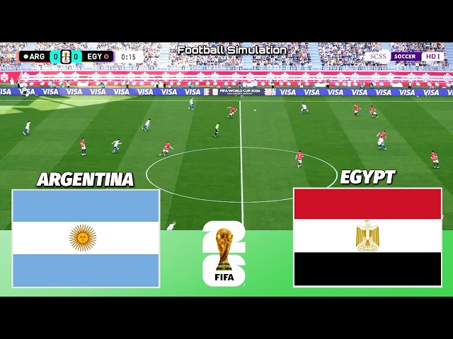 🔴 LIVE | Argentina vs Egypt - Round of 16 - FIFA World Cup 2026 | PES 21 Simulation