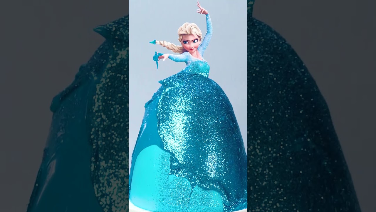 Amazing Tsunami Elsa Princess Cake Recipe #Shorts