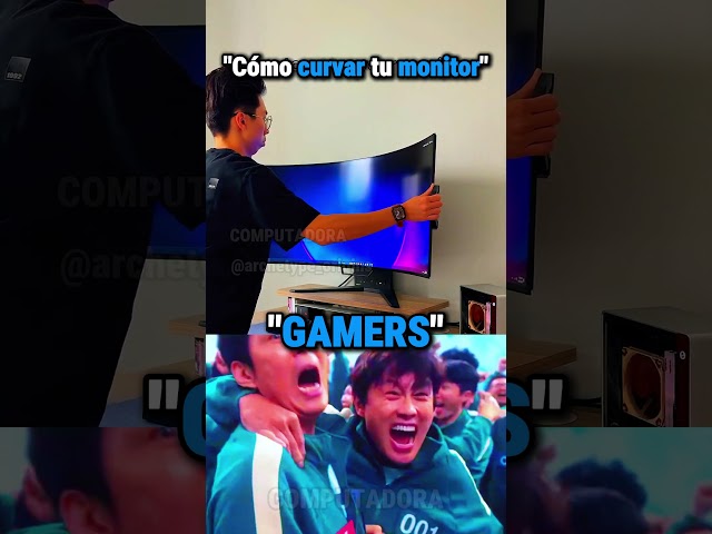 “Cómo curvar tu monitor💀” #pcgaming #benchmark #rtx5050 #gtx1080ti