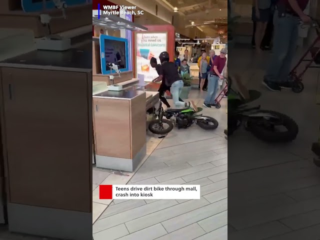 Police arrest teens following dirt bike mall stunt