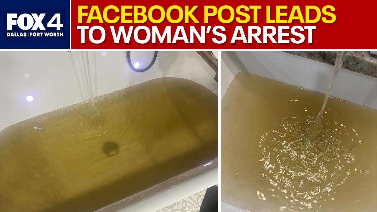 Woman arrested after Facebook post over water concerns