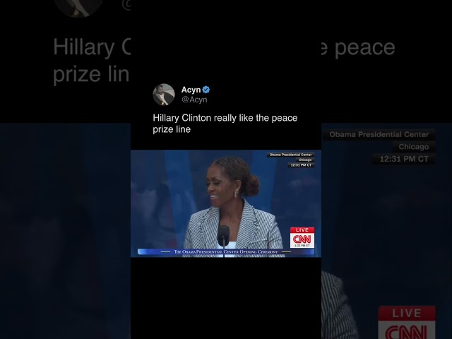 Hillary Clinton really like the peace prize line 👀👀