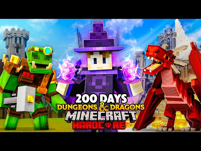 I Survived 200 Days in DUNGEONS & DRAGONS in Minecraft Hardcore!