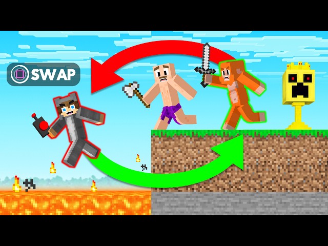 Minecraft Hunters vs Speedrunners But I SWAP with My Hunters!