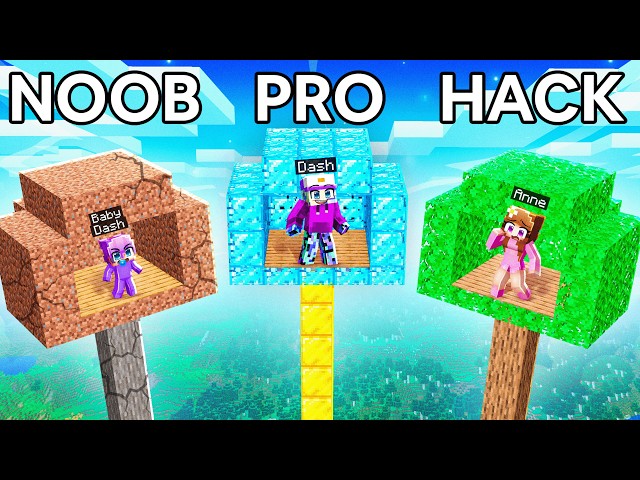 Minecraft TREE HOUSE NOOB vs PRO vs HACKER...