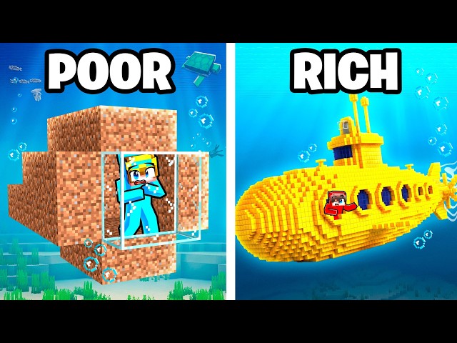 POOR vs RICH Submarine Battle in Minecraft