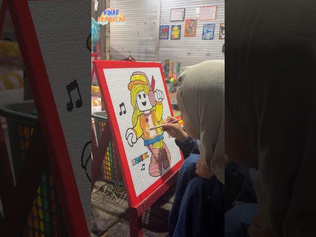 MAMA PRANK REMBULAN, UMPETIN KUAS LUKIS #shorts #viral #mewarnai #pasarmalam #prank #lucu #nangis