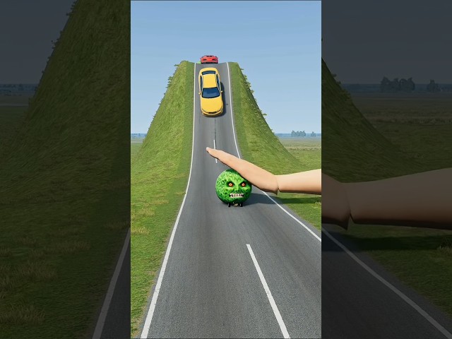 Giant Hand Slap vs Cars: Epic BeamNG Crash!