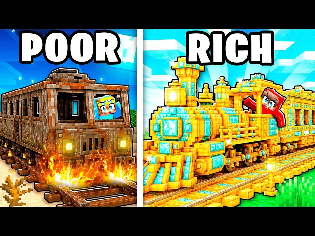 POOR vs RICH Train Battle in Minecraft!