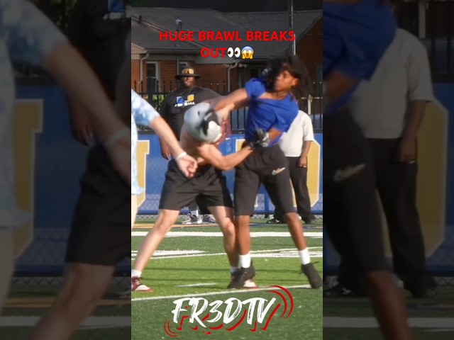 HUGE BRAWL😱‼️ #detroit #football #explore #nfl #footballshorts #footballskills #viral #reels