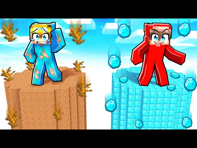 DIRT vs DIAMOND Chunk Battle! (Minecraft)