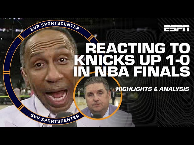 Stephen A. Smith holds back his excitement after Knicks take NBA Finals Game 1 | SC with SVP