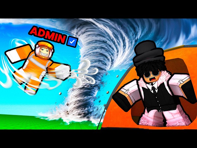 Using ADMIN To Spawn TORNADOS in Roblox!