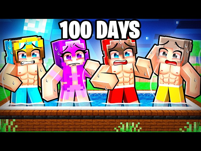 I Survived 100 Days in a POOL! (Minecraft)