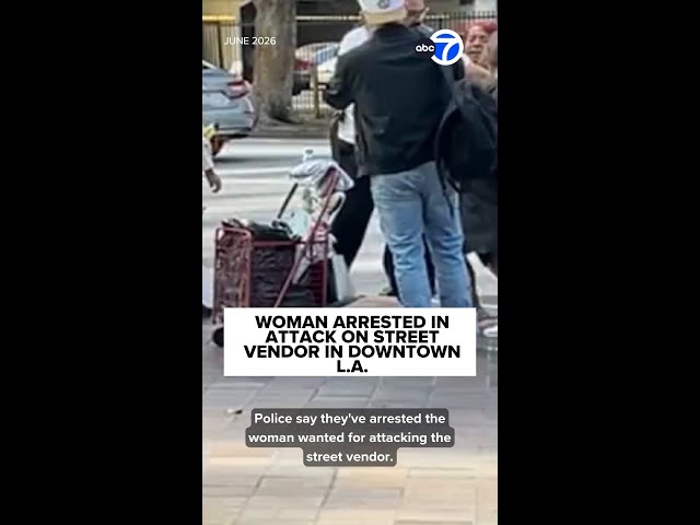Woman arrested in attack on street vendor in downtown L.A.