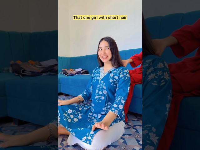 That one girl with short hair 😂 #shorts #viral #explorepage #page