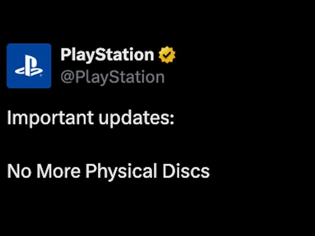 No More Physical Playstation Discs Anymore...