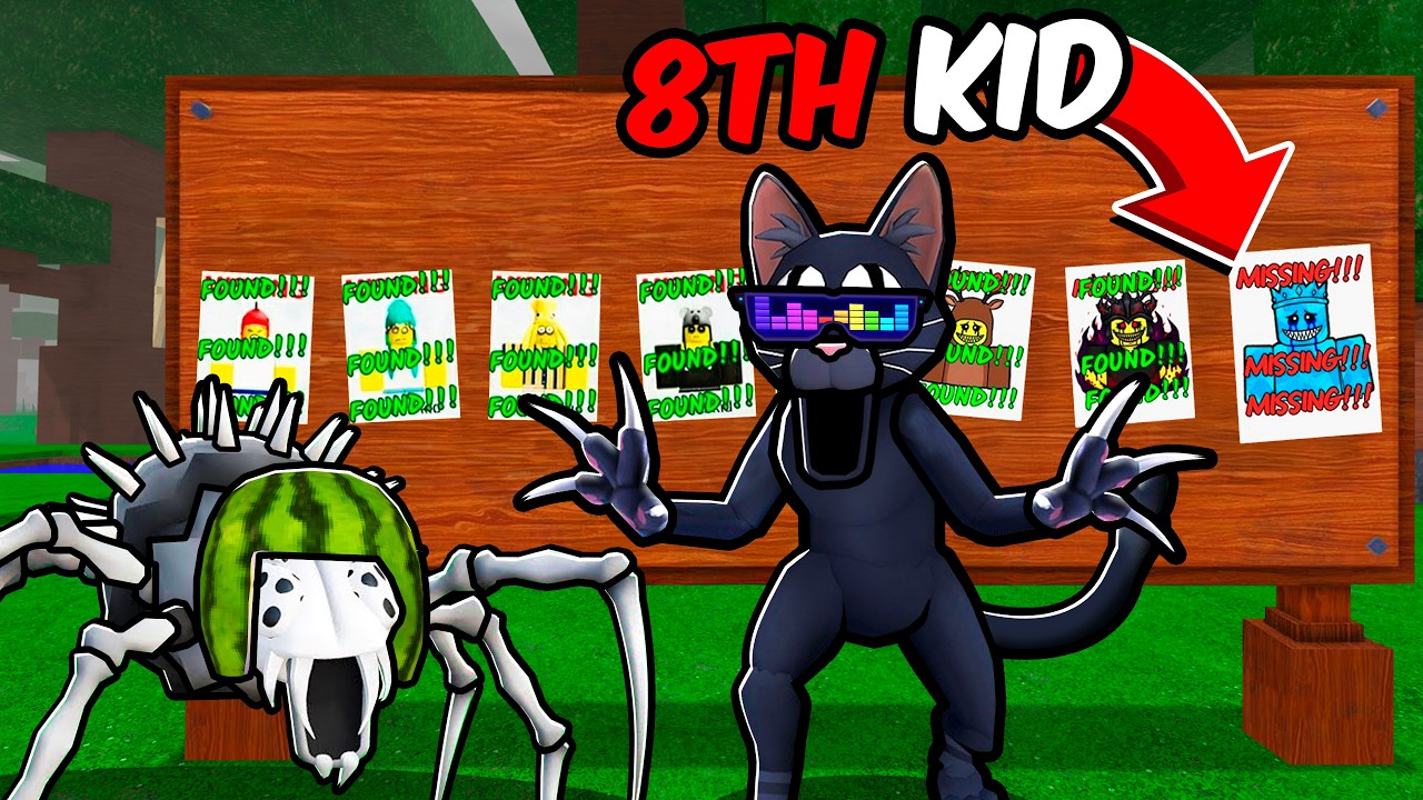 CAT and SPIDER Save 8 MISSING KIDS in 99 Nights!🔦