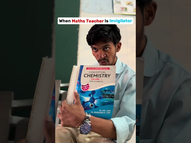 When Maths Teacher Is The Invigilator 💀 #shorts #funny #exams