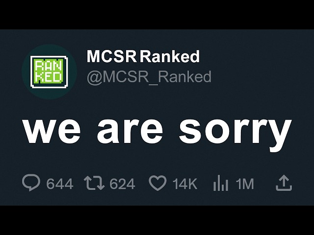 The MCSR Drama Is Crazy