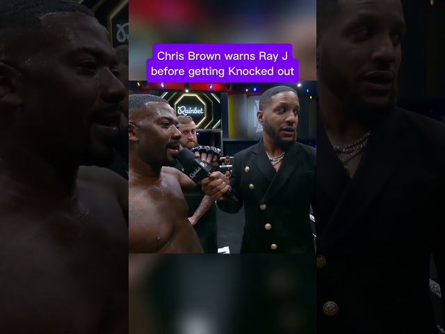 Chris Brown warns Ray J before getting Knocked out #chrisbrown #hiphop #shorts #entertainment #rap