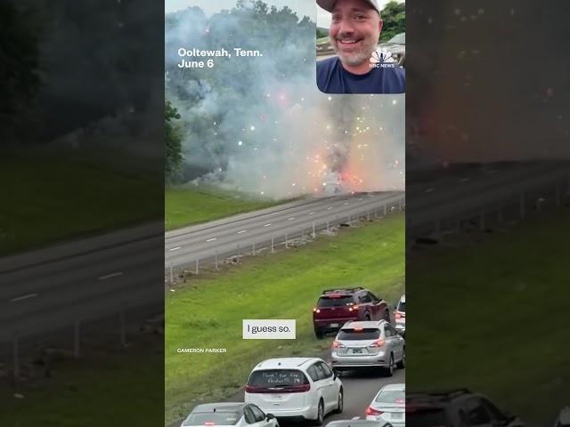 Truck carrying fireworks explodes on Tennessee highway