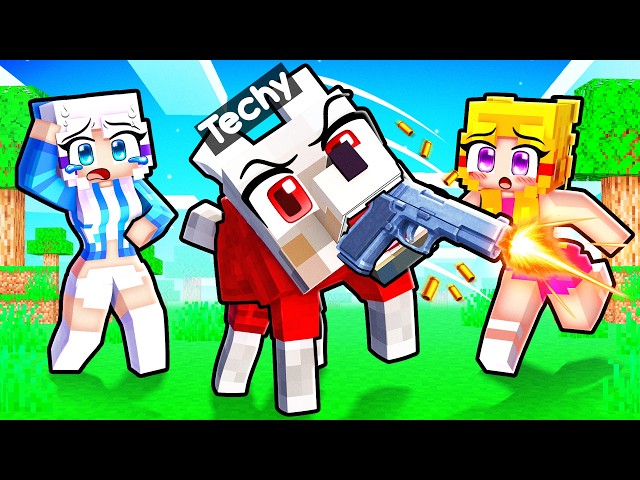 I Became a BABY DOG, with a GUN in Minecraft...