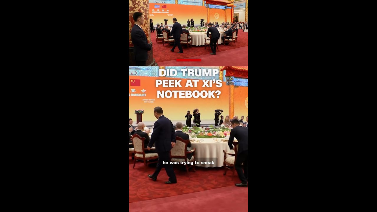 The internet thinks Trump peeked at Xi’s notebook