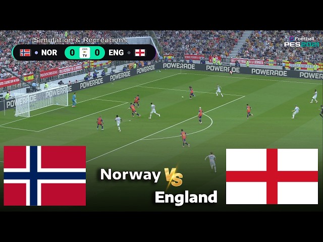 Norway vs England - Video Game Simulation - eFootball PES 2021 - Live Stream I 12 July 2026
