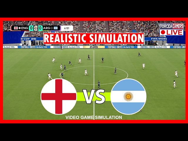 England vs Argentina | World Cup 2026 - Semifinal | eFootball PES 2021 Simulation