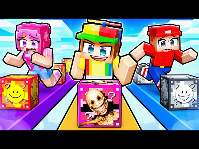 Playing a VERITY Lucky Block Race in Minecraft!