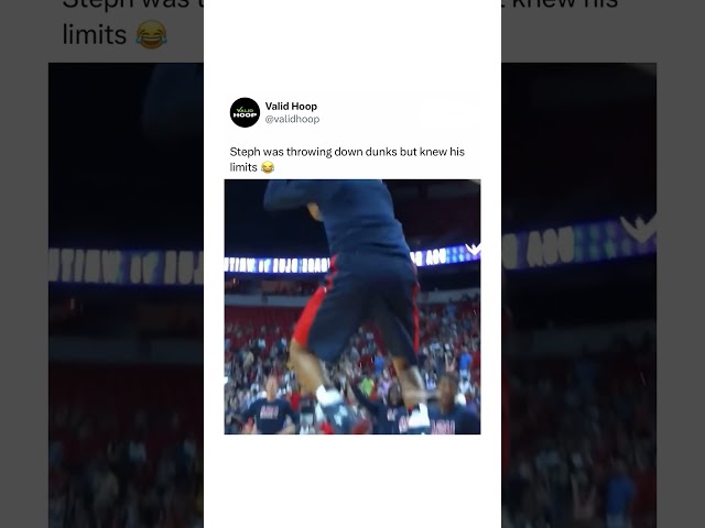 Steph knew his DUNKING limits 😂