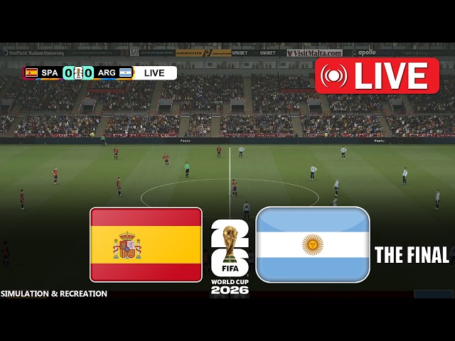 PES 21 Gameplay : Argentina vs Spain | Video Gameplay & Facecam Commentary